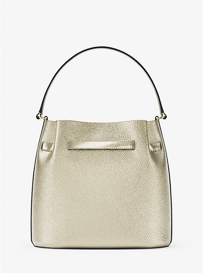 Carson Medium Metallic Convertible Bucket Crossbody Bag