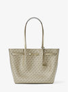Carson Large Metallic Signature Logo Tote Bag