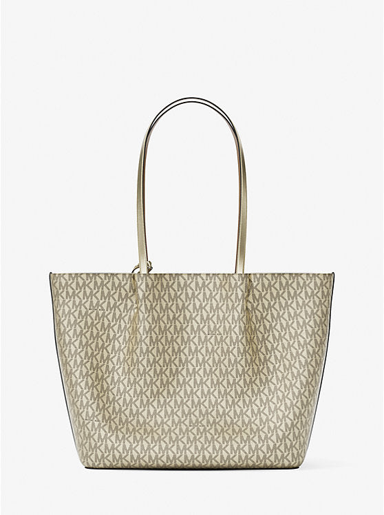 Carson Large Metallic Signature Logo Tote Bag