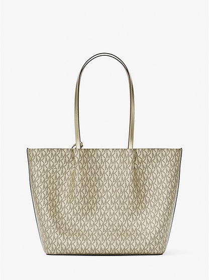 Carson Large Metallic Signature Logo Tote Bag