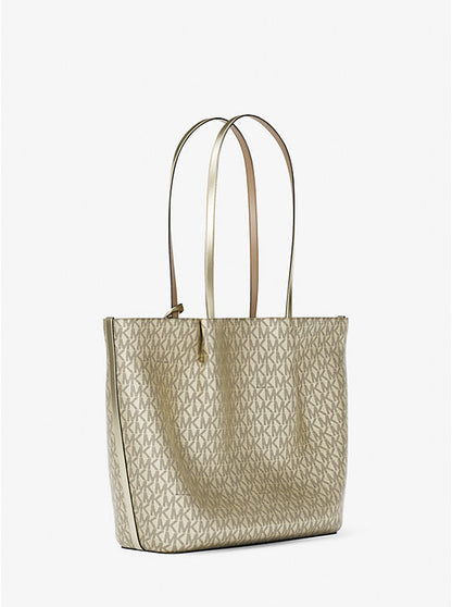 Carson Large Metallic Signature Logo Tote Bag