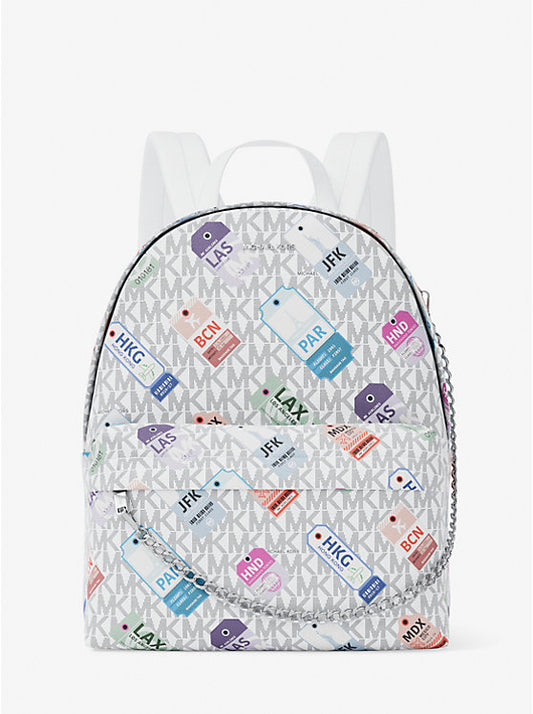Slater Medium Printed Signature Logo Backpack