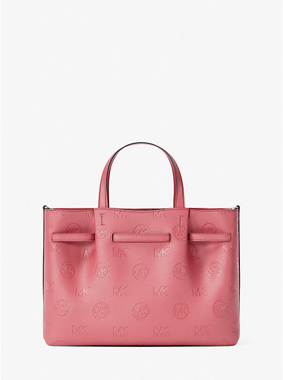 Carson Medium Logo Debossed Satchel