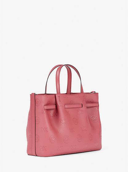 Carson Medium Logo Debossed Satchel