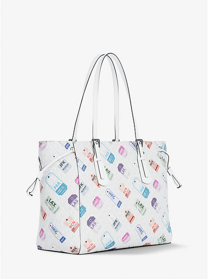 Voyager Large Printed Signature Logo Tote Bag