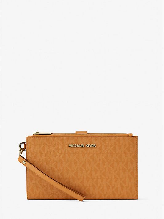 Jet Set Large Signature Logo Wristlet