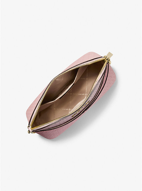 Jet Set Travel Medium Color-Block Signature Logo Crossbody Bag