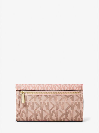 Jet Set Large Signature Logo Tri-Fold Wallet