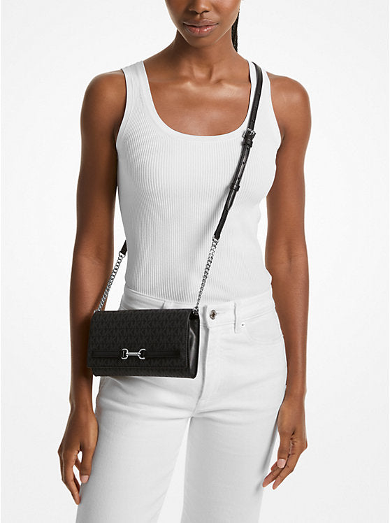 Carson Large Signature Logo Convertible Crossbody Bag