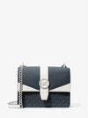 Greenwich Small Color-Block Signature Logo Crossbody Bag