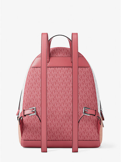 Rhea Medium Color-Block Signature Logo Backpack