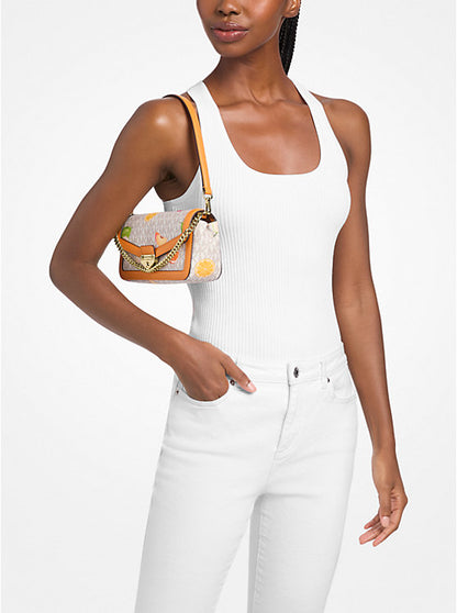 Soho Small Printed Signature Logo Convertible Crossbody Bag