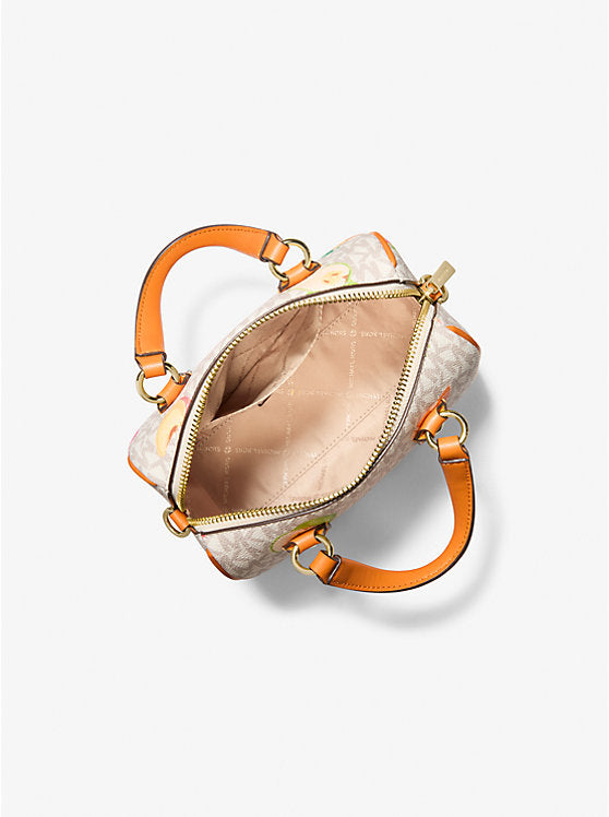 Grayson Small Printed Signature Logo Duffel Crossbody Bag