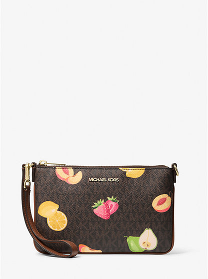 Jet Set Travel Small Printed Signature Logo Wristlet