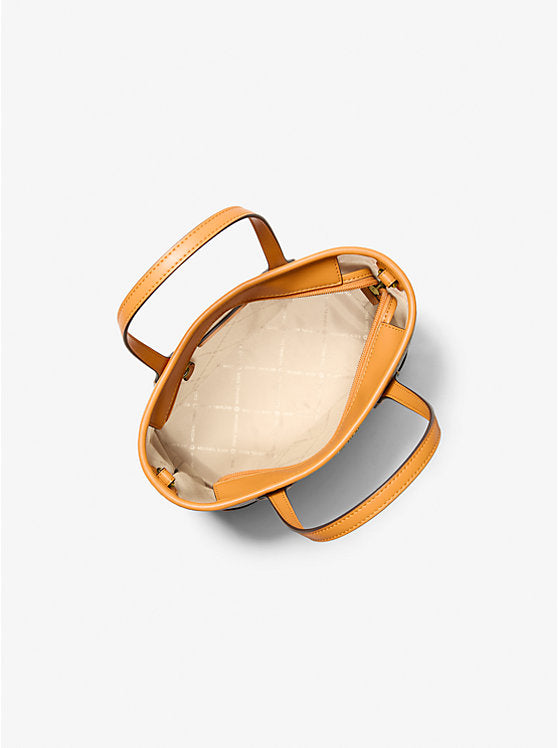 Eva Extra-Small Printed Signature Logo Convertible Tote Bag