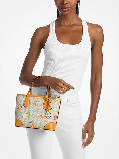 Eva Extra-Small Printed Signature Logo Convertible Tote Bag
