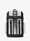 Cooper Metallic Striped Signature Logo Backpack