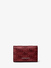 Hudson Logo Embossed Burnished Leather Wallet