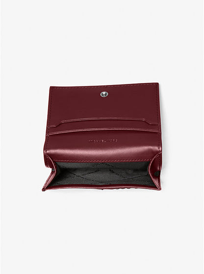 Hudson Logo Embossed Burnished Leather Wallet