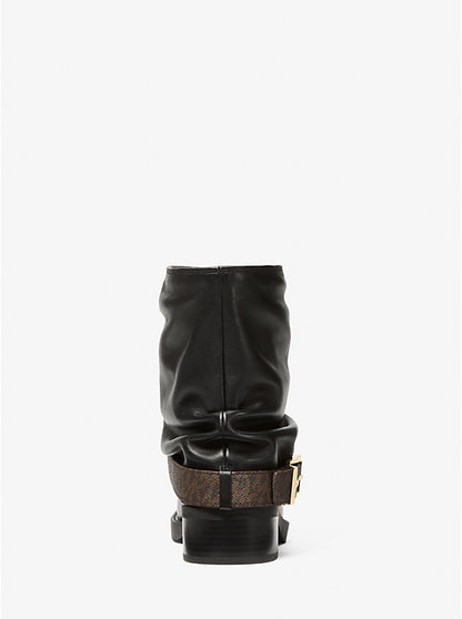 Colby Leather and Signature Logo Ankle Boot