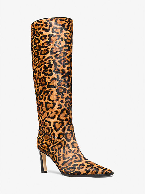 Darrah Leopard Print Calf Hair Boot