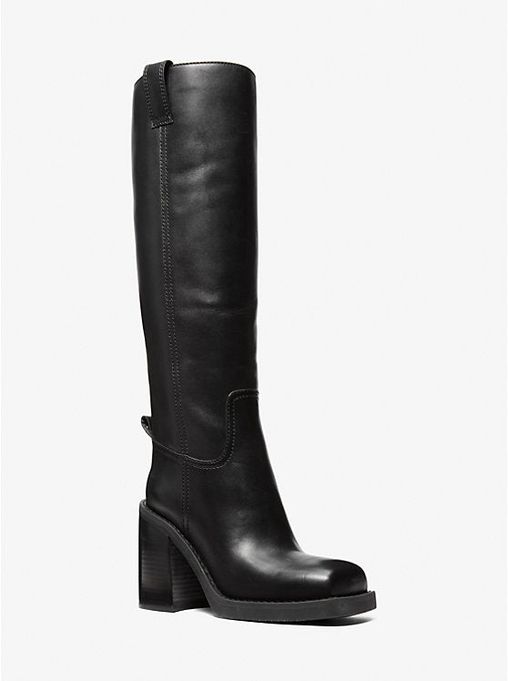 Houston Leather Block Heel Boot