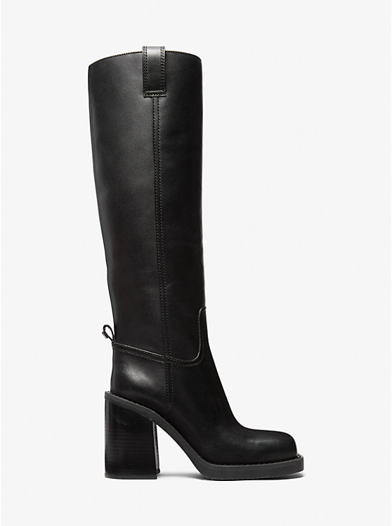 Houston Leather Block Heel Boot