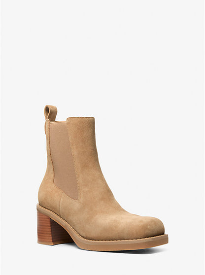 Houston Suede Block Heel Ankle Boot