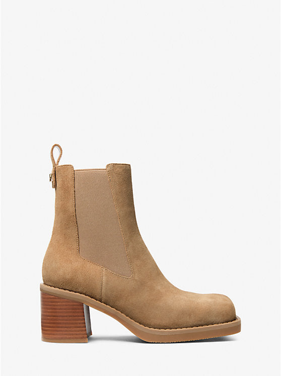 Houston Suede Block Heel Ankle Boot