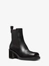 Houston Leather Block Heel Ankle Boot