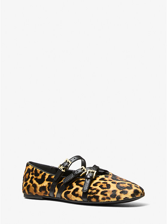 Indy Flex Leopard Print Calf Hair Ballet Flat
