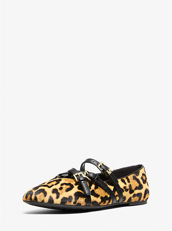 Indy Flex Leopard Print Calf Hair Ballet Flat