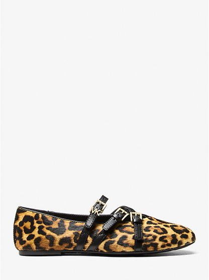 Indy Flex Leopard Print Calf Hair Ballet Flat