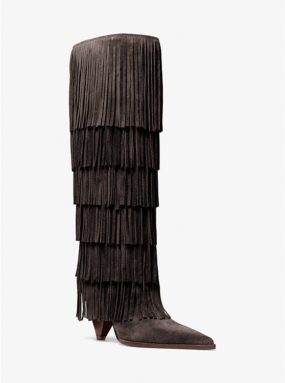 Jayla Fringed Suede Tall Boot