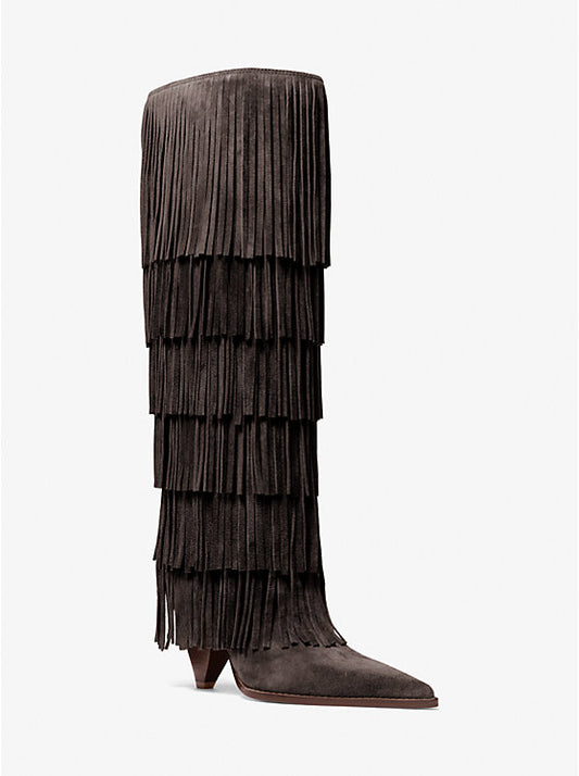 Jayla Fringed Suede Tall Boot