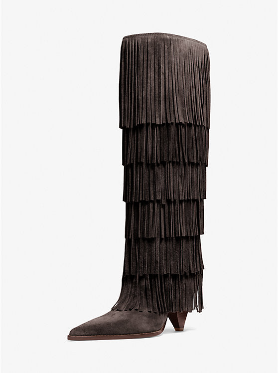 Jayla Fringed Suede Tall Boot