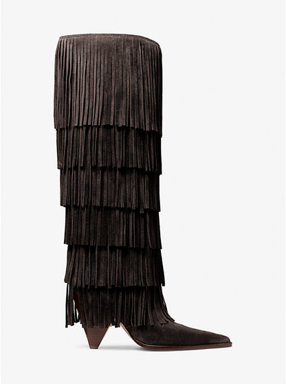 Jayla Fringed Suede Tall Boot
