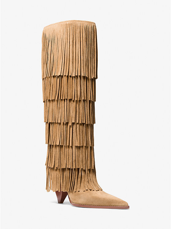Jayla Fringed Suede Tall Boot