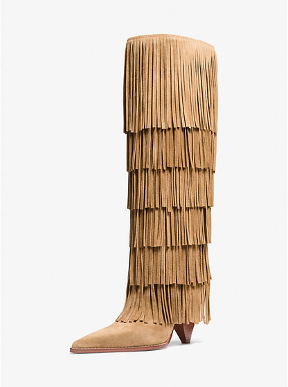 Jayla Fringed Suede Tall Boot