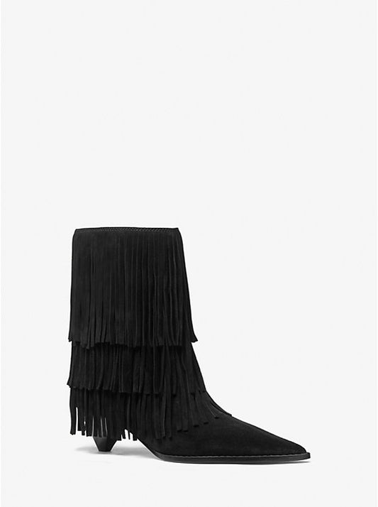 Jayla Suede Fringed  Ankle Boot