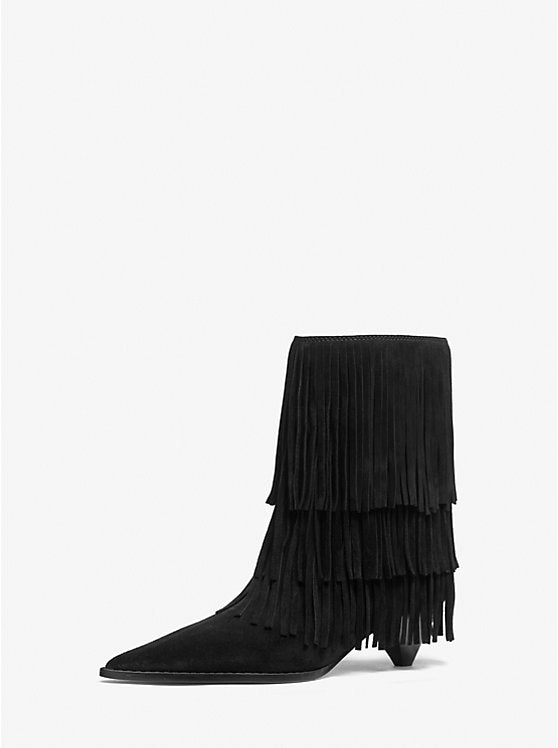Jayla Suede Fringed  Ankle Boot