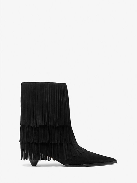 Jayla Suede Fringed  Ankle Boot