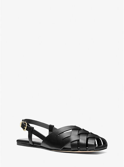 Irene Woven Leather Slingback Sandal