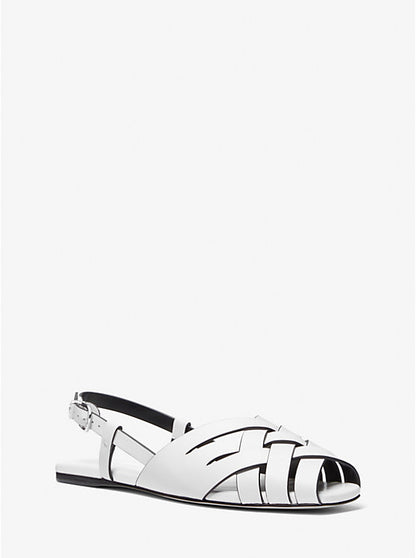 Irene Woven Leather Slingback Sandal
