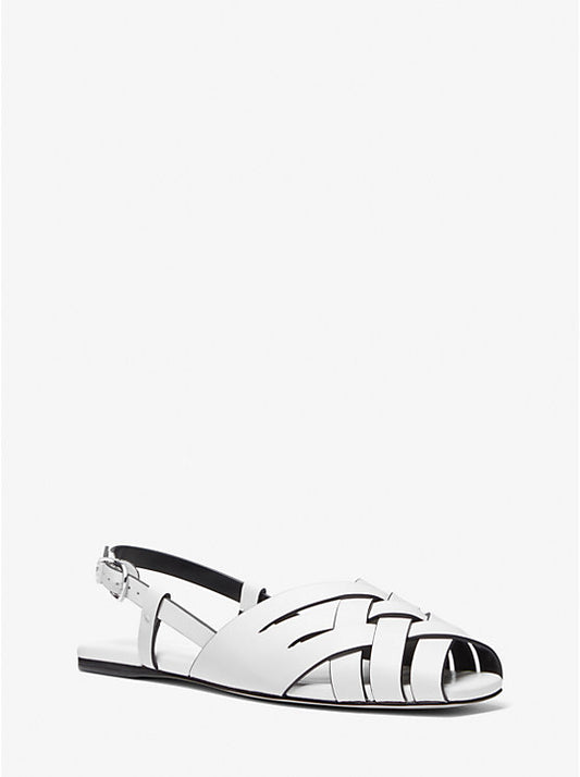 Irene Woven Leather Slingback Sandal