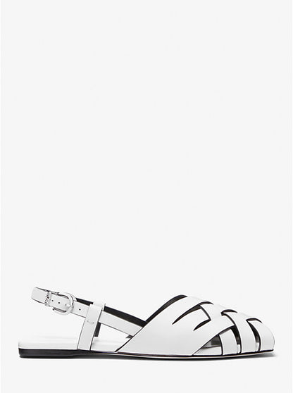 Irene Woven Leather Slingback Sandal
