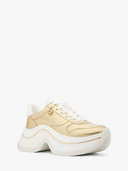 Arla Metallic Leather Trainer