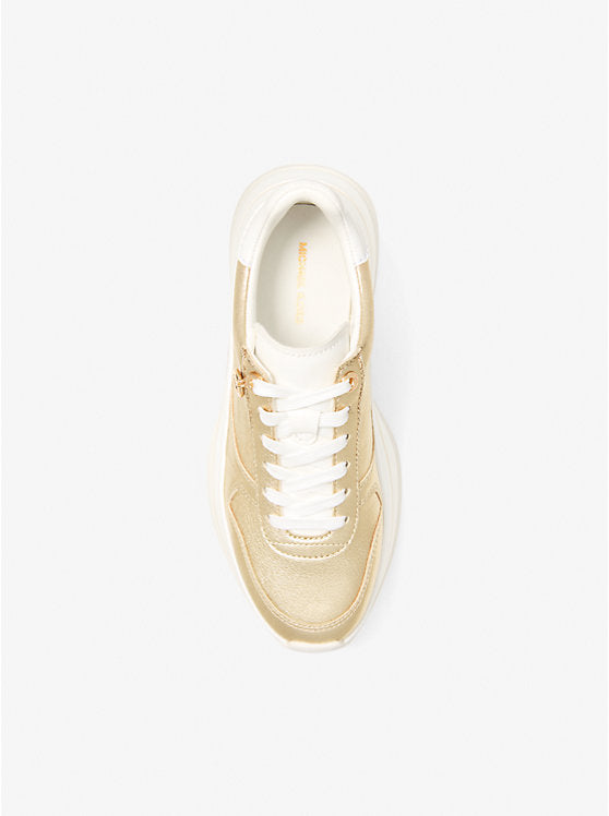 Arla Metallic Leather Trainer