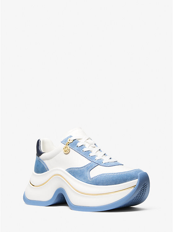 Arla Leather and Suede Trainer