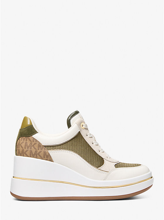 Emmy Mixed-Media Wedge Trainer